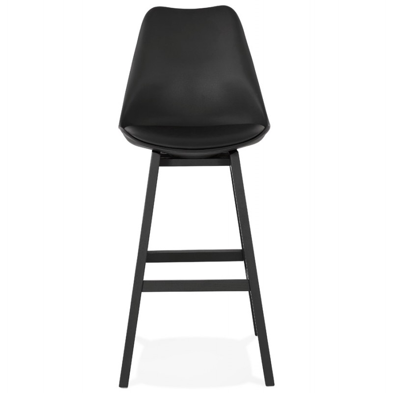 Sgabello da bar sedia da bar piedi neri DYLAN (nero) - Sgabello sedia bar  bar