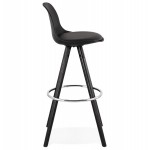Tabouret de bar chaise de bar design pieds noirs OCTAVE (noir)