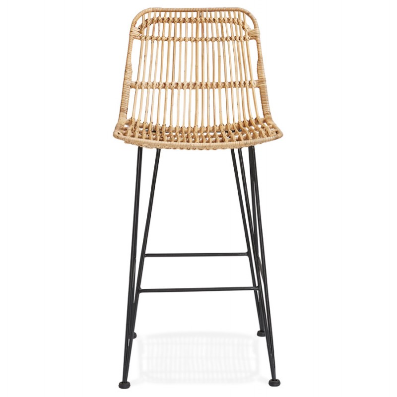 AIS MINI black-footed rattan bar stool (natural) - image 46396