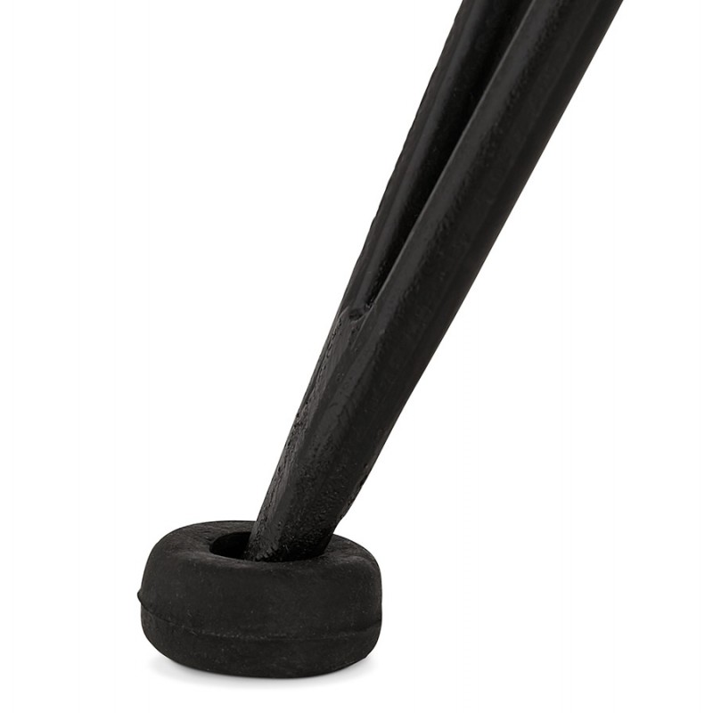 Tabouret de bar mi-hauteur en rotin pieds noirs PRETTY MINI (naturel) - image 46404