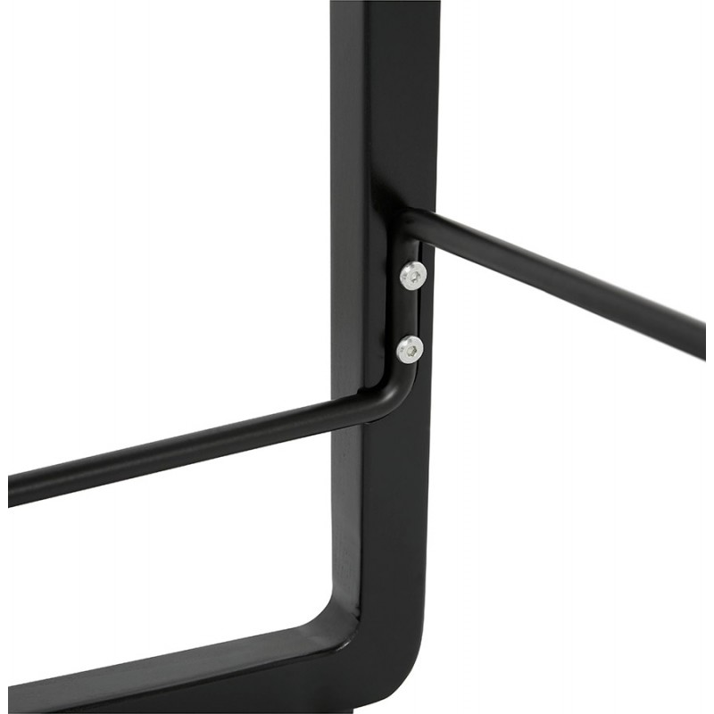 Almohadilla de barra industrial de altura media en tejido negro patas de madera MELODY MINI (gris claro) - image 46468