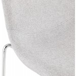 Barra de barra de altura media escandinava apilable en tejido de pie de metal cromado LOKUMA MINI (gris claro)