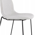 Tabouret de bar chaise de bar mi-hauteur design empilable en tissu DOLY MINI (gris clair)