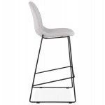 Bar stool design stackable bar chair in DOLY fabric (light gray)