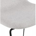 Tabouret de bar chaise de bar design empilable en tissu DOLY (gris clair)