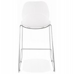 Tabouret de bar chaise de bar mi-hauteur design empilable JULIETTE MINI (blanc)