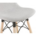 Bar bar snuff bar chair Scandinavian mid-height fabric PAOLO MINI (light grey)
