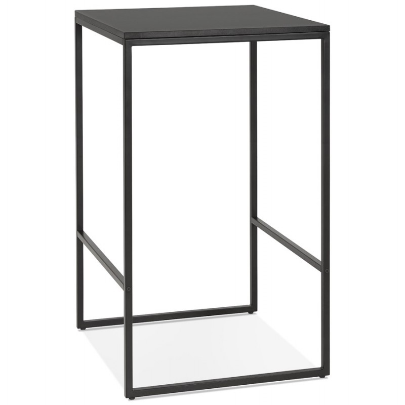 La mesa alta come un diseño de pie en patas de metal negro de madera HUGO - image 47005