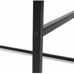 Mesa alta eat-up madera diseño negro patas de metal LUCAS (acabado natural)