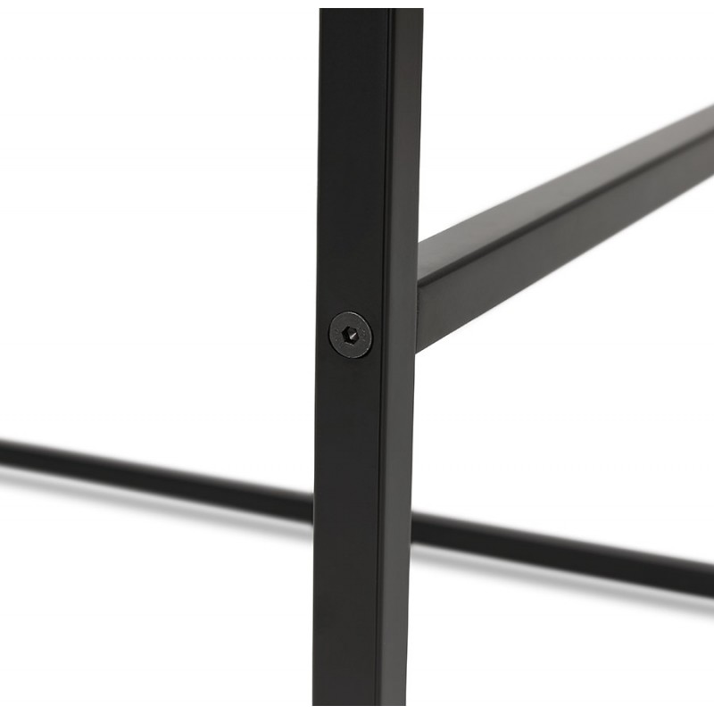 High table eat-up wooden design black metal feet LUCAS (natural finish) - image 47023