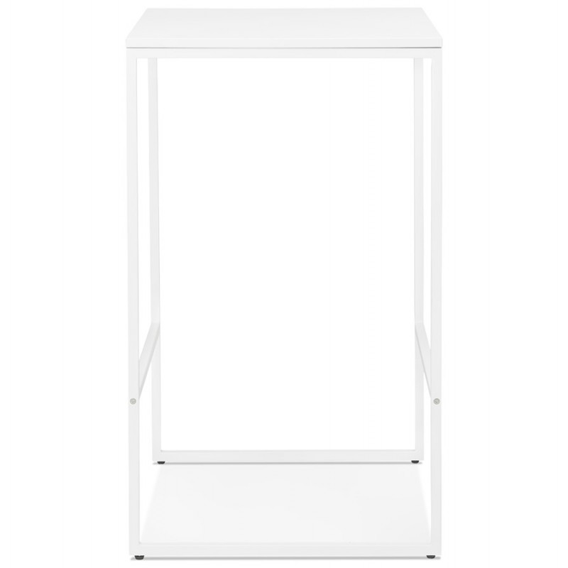 Table haute mange-debout design en bois pieds métal blanc HUGO - image 47036