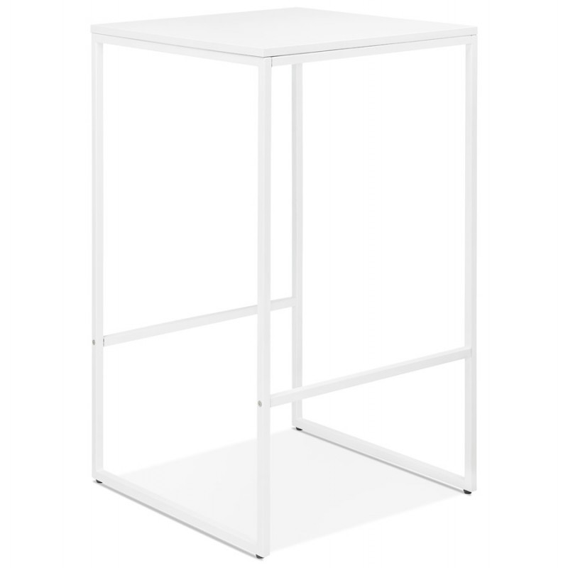 Tavolo alto mangia design in piedi in legno bianco piedi in metallo HUGO - image 47037