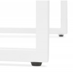 Table haute mange-debout design en bois pieds métal blanc HUGO (noir)