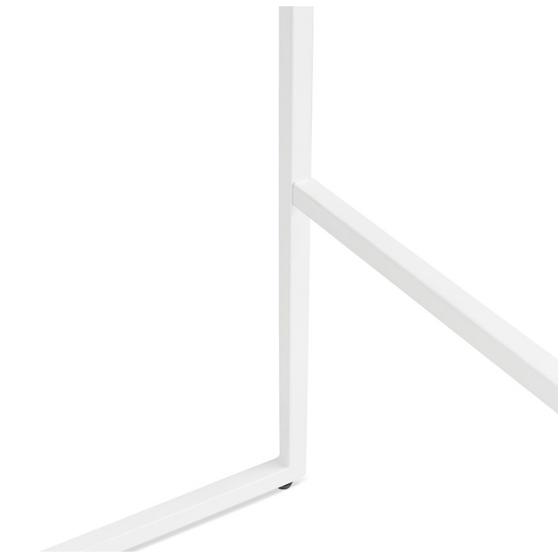 Mesa alta de madera de uso de pie de metal blanco LUCAS (acabado natural) - image 47063