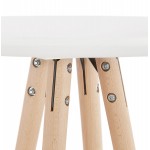 High table eat-up wooden design feet wood natural color CHLOE (white)