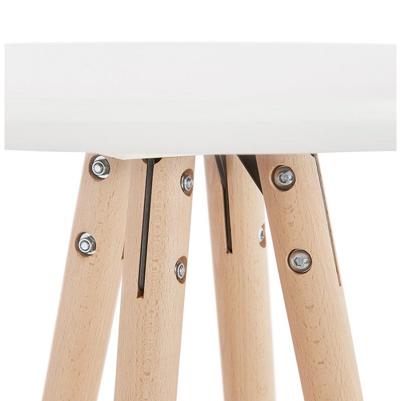 Mesa alta eat-up madera diseño pies madera color natural CHLOE (blanco) - image 47105
