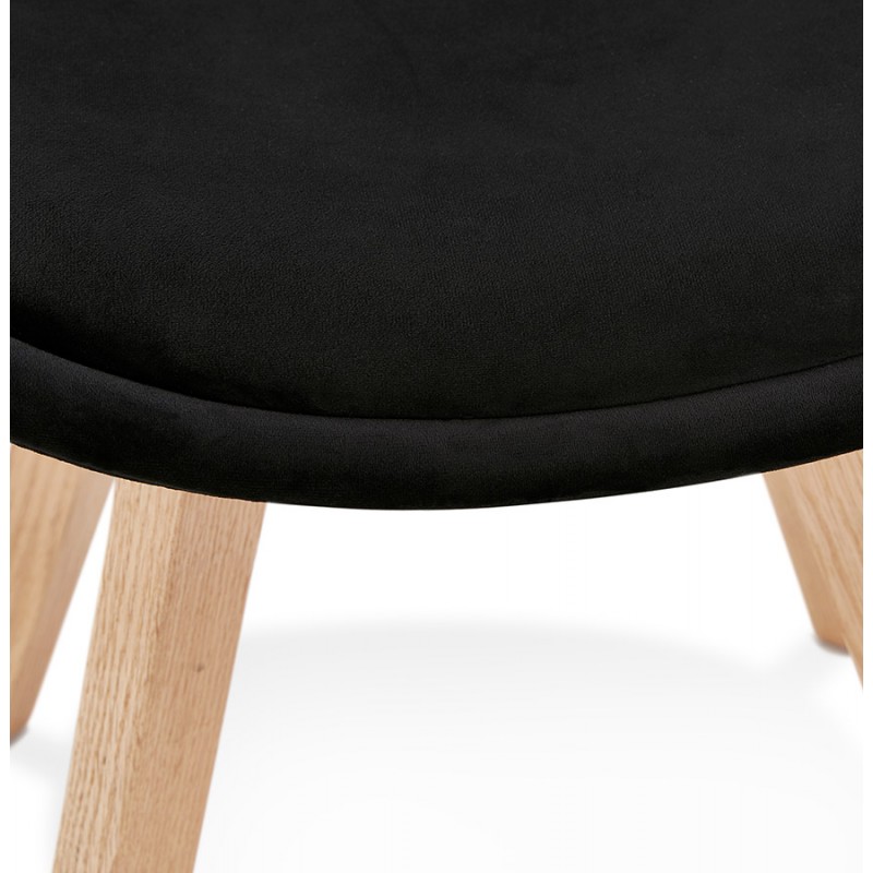 LeONORA (schwarz) skandinavischer Designstuhl in naturfarbenen Schuhen - image 47125