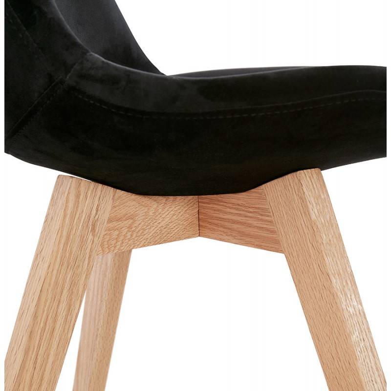 LeONORA (black) Scandinavian design chair in natural-coloured footwear - image 47127