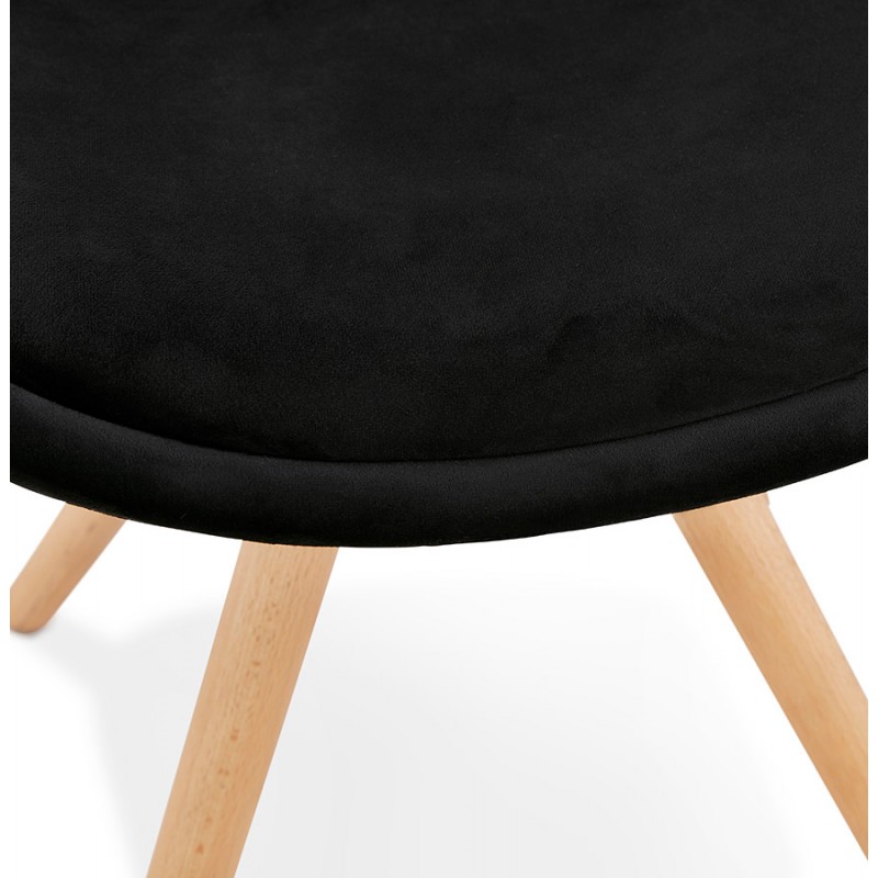Silla de diseño escandinavo en pies de color natural ALINA (negro) - image 47136