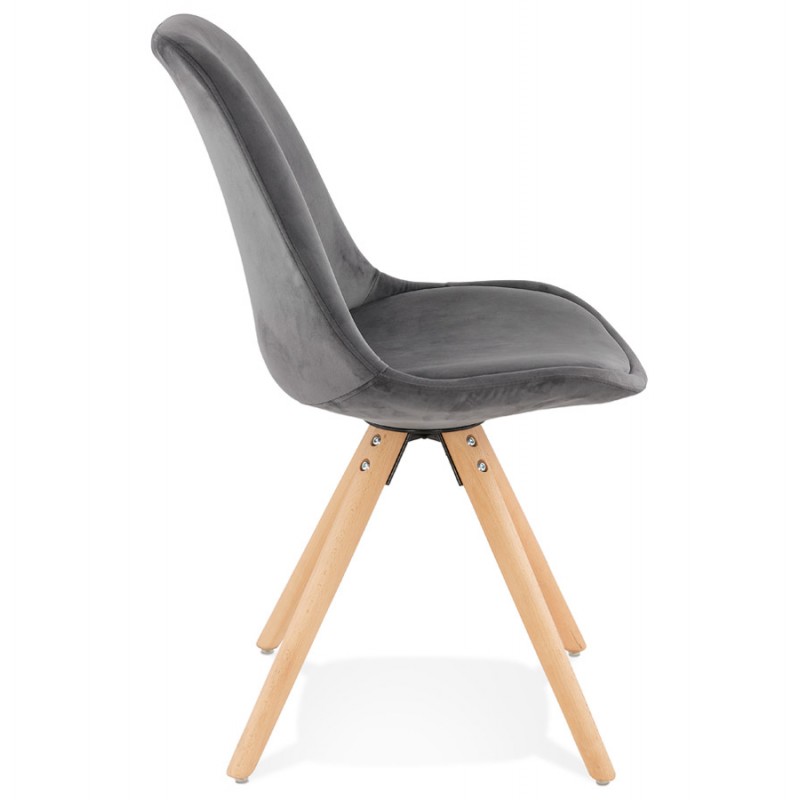 Scandinavian design chair in natural-coloured feet ALINA (grey) - image 47154