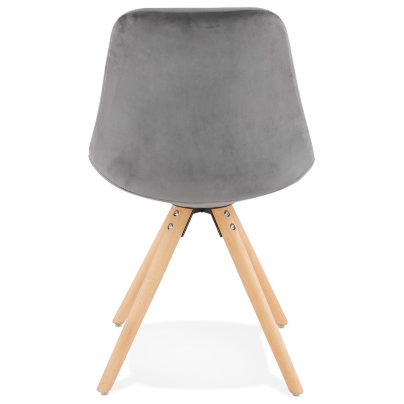 Scandinavian design chair in natural-coloured feet ALINA (grey) - image 47156