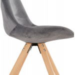 Skandinavischer Designstuhl aus naturfarbenen Füßen ALINA (grau)