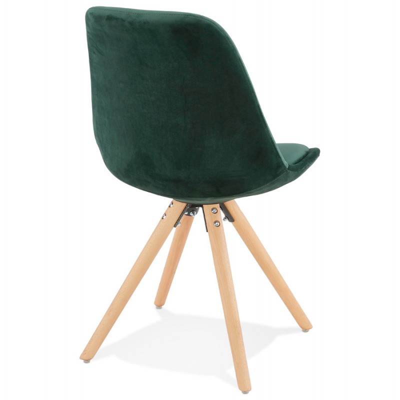 Skandinavischer Designstuhl aus naturfarbenen Füßen ALINA (grün) - image 47176