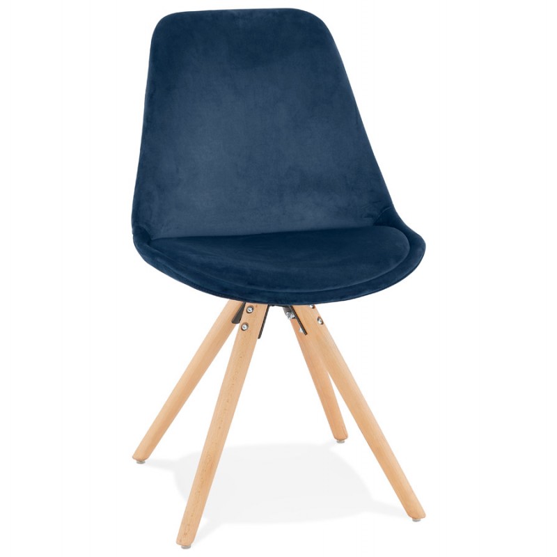 Scandinavian design chair in natural-coloured feet ALINA (blue) - image 47195