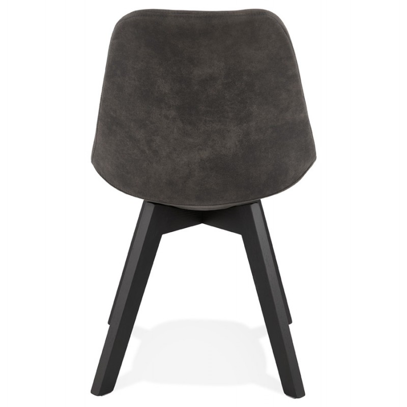 THARA black foot microfiber design chair (dark grey) - image 47230