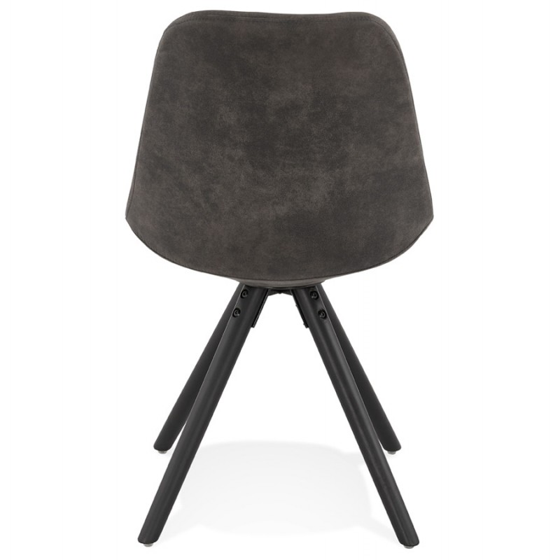 INDUSTRIAL design chair in microfiber black feet SOLEA (dark grey) - image 47251