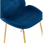 Vintage and retro chair in velvet golden feet TYANA (blue)