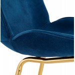 Silla vintage y retro en terciopelo dorado TYANA (azul)
