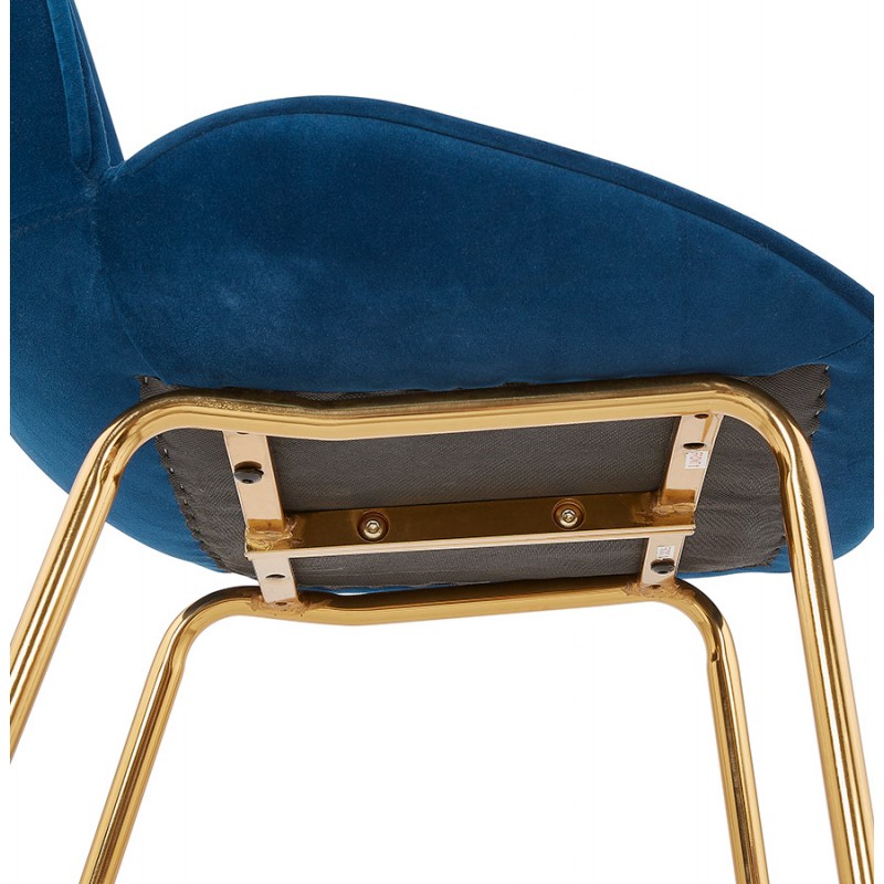 Vintage und Retro-Stuhl in samt goldenen Füßen TYANA (blau) - image 47311