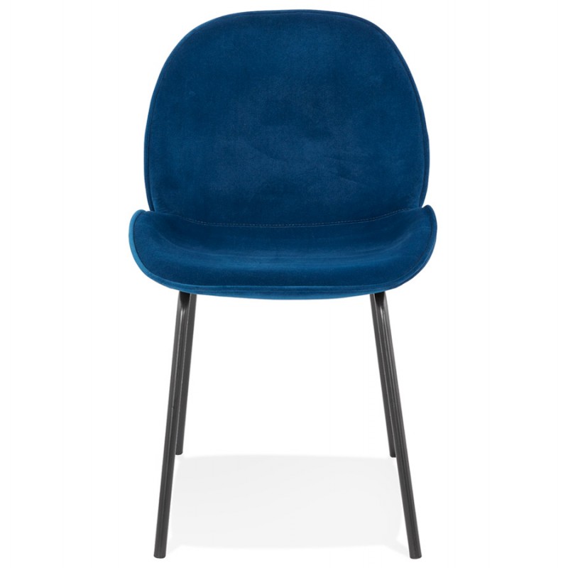 Vintage and retro chair in tYANA black foot velvet (blue) - image 47327