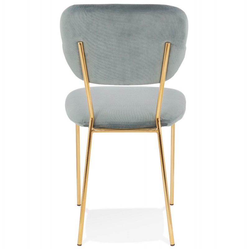Vintage and retro chair in velvet golden feet NOALIA (light grey) - image 47343