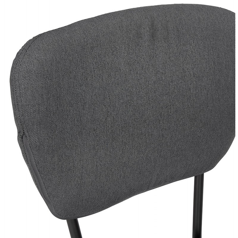 Chaise vintage et rétro en tissu pieds noirs NOALIA (gris foncé) - image 47359