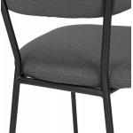 Vintage and retro chair in noALIA black foot fabric (dark grey)