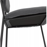 Vintage und Retro-Stuhl in noALIA schwarzen Fuß Stoff (dunkelgrau)
