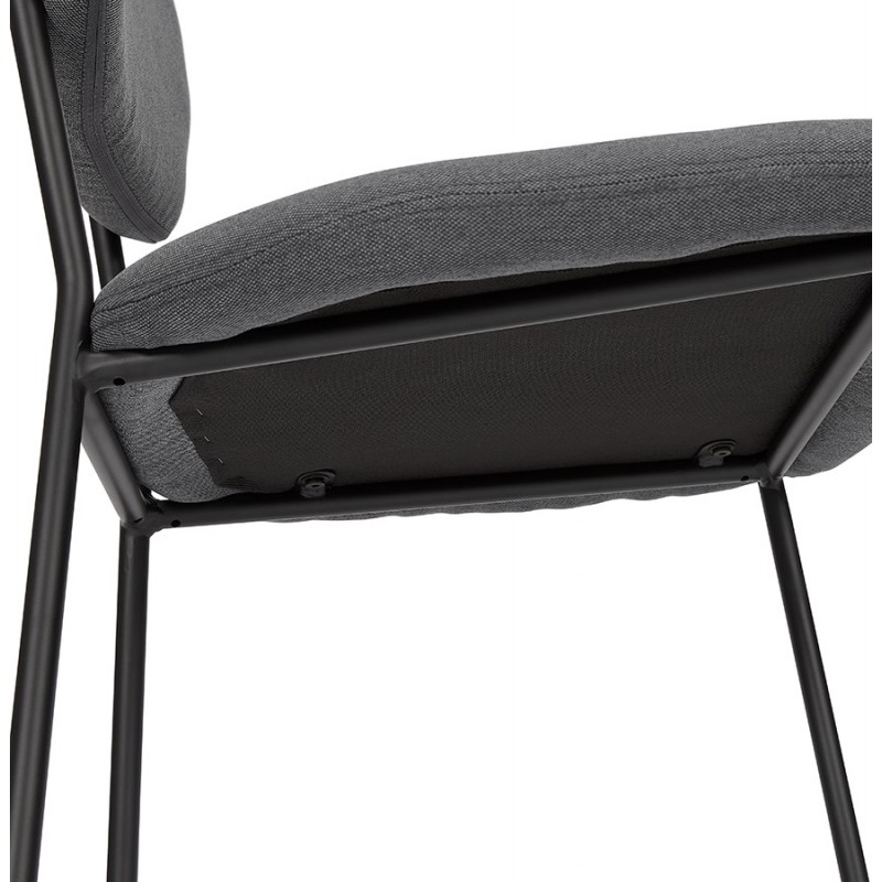 Vintage und Retro-Stuhl in noALIA schwarzen Fuß Stoff (dunkelgrau) - image 47364