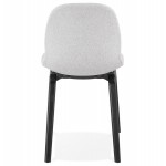 Design and contemporary chair in fabric feet black wood feet MARTINA (light grey)