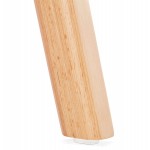 Silla de diseño y tejido escandinavo pies madera acabado natural MARTINA (gris claro)