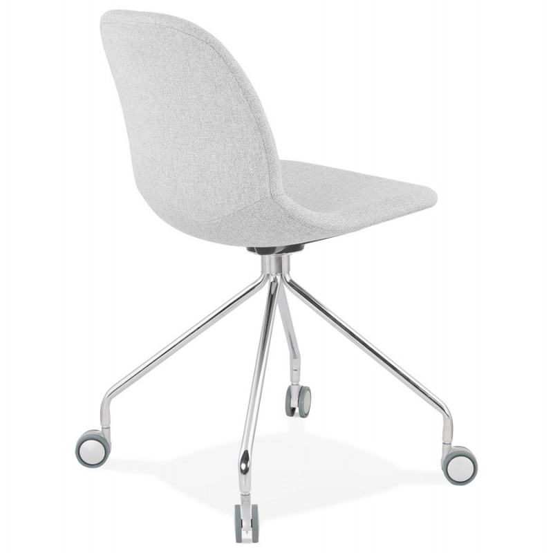 Chaise de bureau sur roulettes en tissu MARYA (gris clair) - image 47636