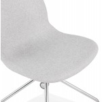 Chaise de bureau sur roulettes en tissu MARYA (gris clair)