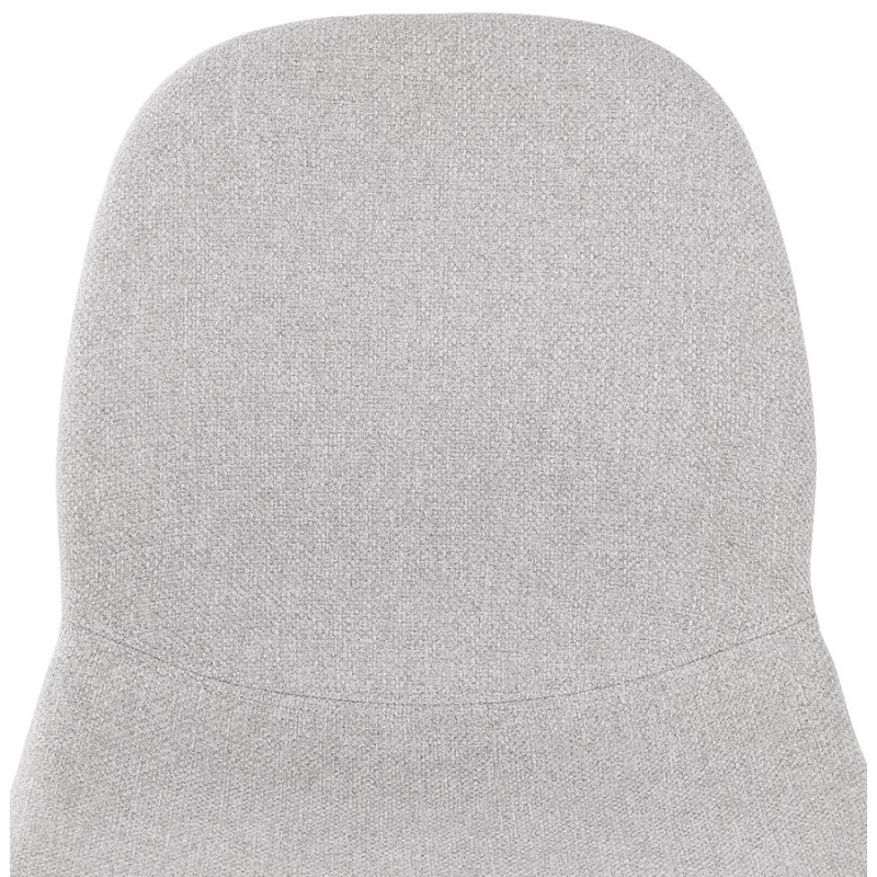 Chaise design industrielle en tissu pieds métal chromé MOUNA (gris clair) - image 47674