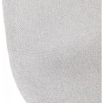 Silla de diseño de tela de pie de metal cromado MOUNA (gris claro)