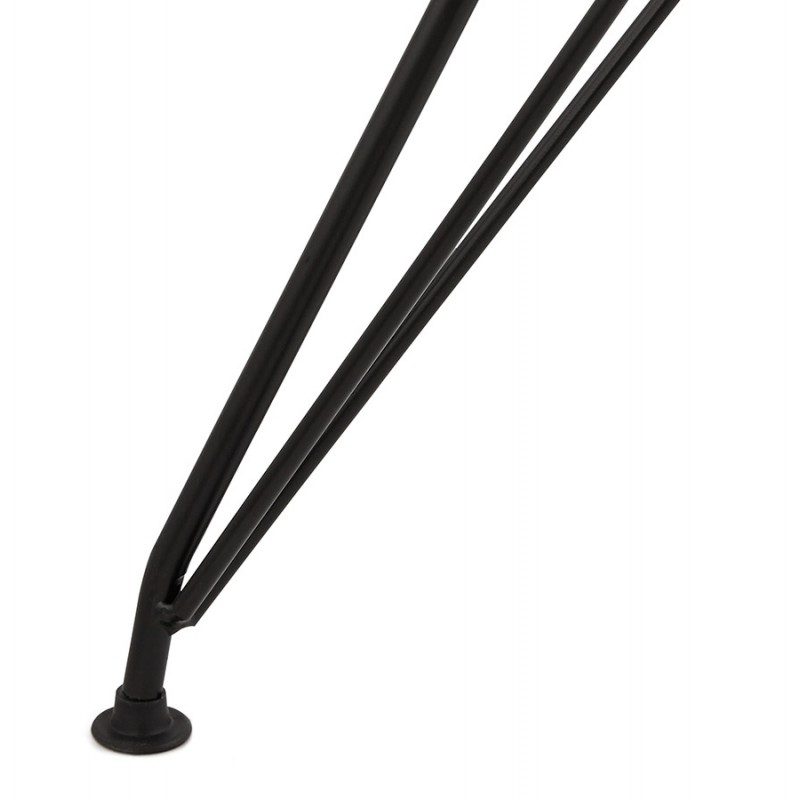 Industriedesign Stuhl aus schwarzem Metall Fußgewebe MOUNA (hellgrau) - image 47692
