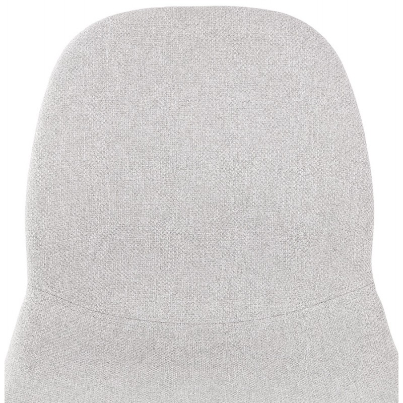 Silla de diseño apilable en tela patas metálicas blancas MANOU (gris claro) - image 47699