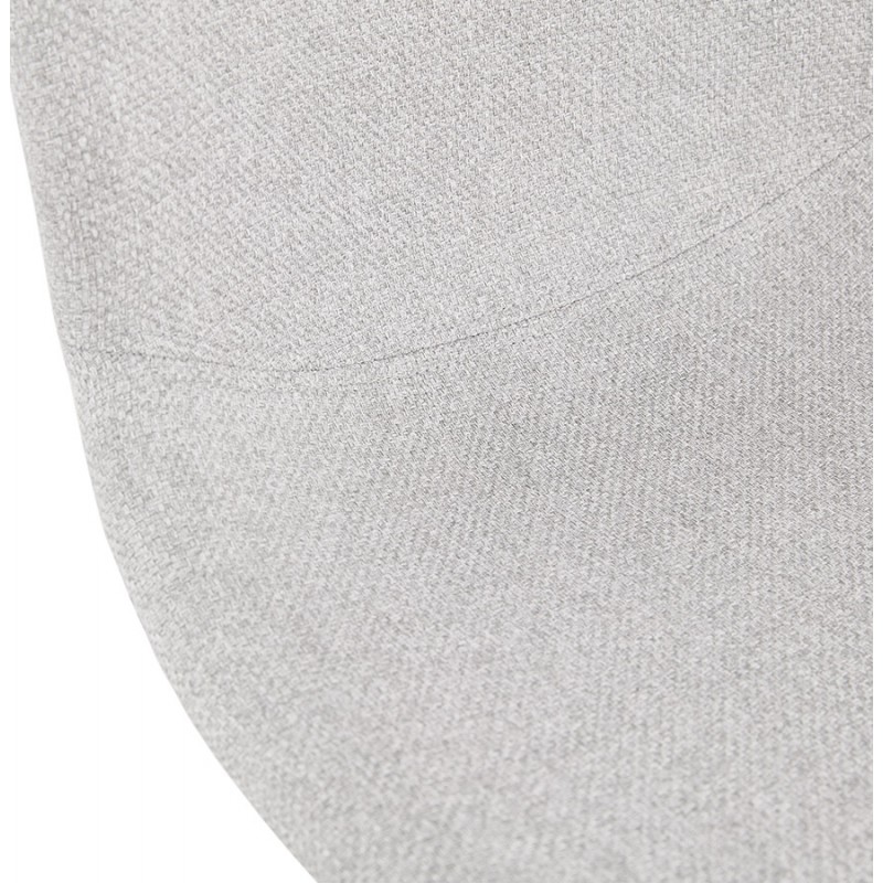Sedia design impilabile in tessuto gambe in metallo nero MANOU (grigio chiaro) - image 47712