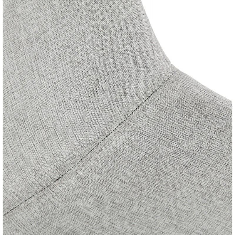 Sedia di design e tessuto scandinavo piedi bianchi in metallo MALVIN (grigio chiaro) - image 47755