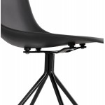 Plastic design chair feet black metal MELISSA (black)
